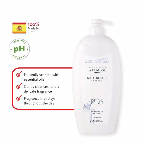 BYPHASSE Caresse Shower Cream Milk Protein 1L