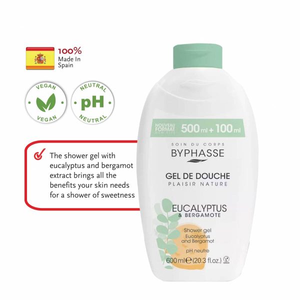 BYPHASSE Eucalyptus & Bergamot Vegan Shower Gel