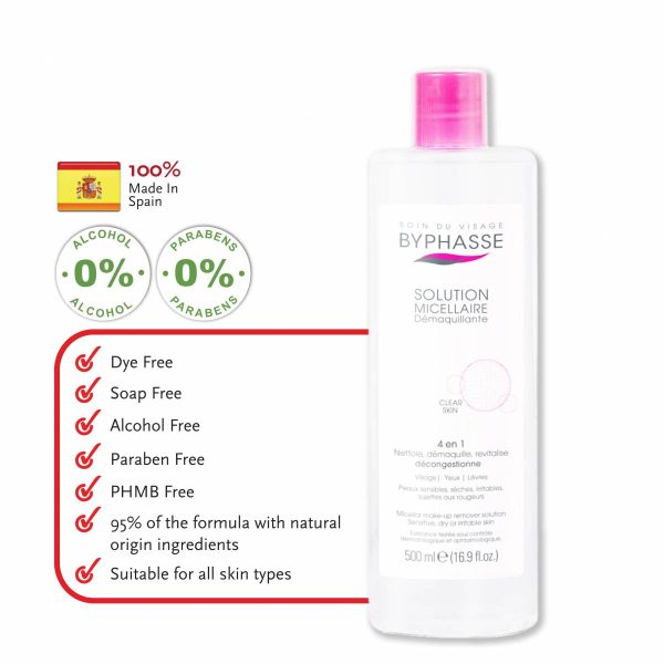 BYPHASSE Micellar Make-Up Remover Solution Vegan