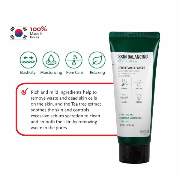 DEARBOO Skin Balancing Centella Cica Zero Foam Cleanser