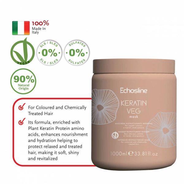 ECHOSLINE Veganok Keratin VEG Intensive Restructuring Mask 1L