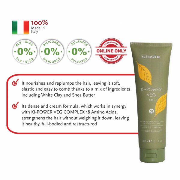 ECHOSLINE Veganok KI_Power Veg Hair Mask SLS/SLES Free
