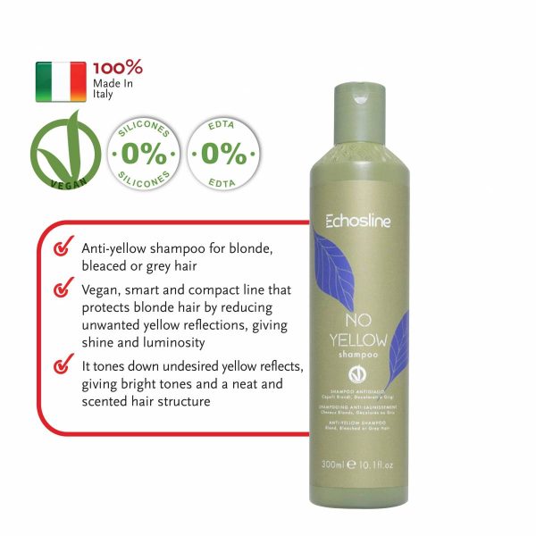 ECHOSLINE Veganok No Yellow Shampoo Silicones Free