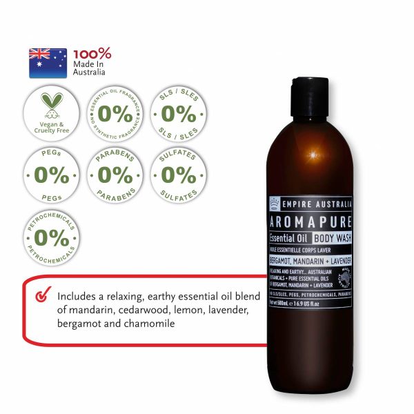 EMPIRE AUSTRALIA Aromapure Essential Oil Body Wash - Bergamot, Mandarin and Lavender