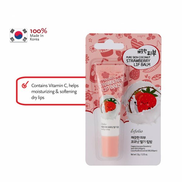 ESFOLIO Pure Skin Coconut Strawberry Lip Balm