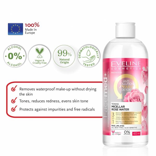 EVELINE Facemed+ Toning Micellar Rose Water