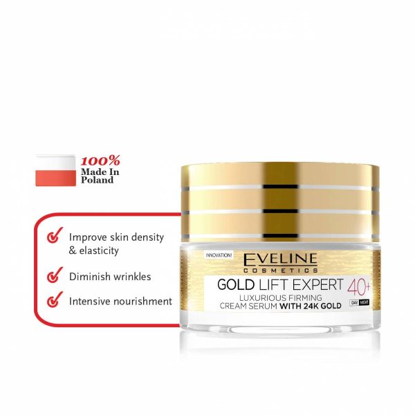 EVELINE Gold Lift Expert 40+ Luxurious Firming Cream Serum with 24k Gold