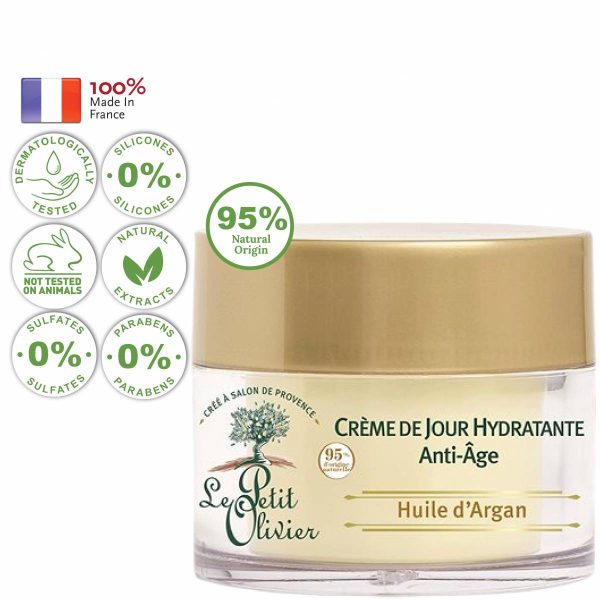 LE PETIT Olivier Moisturizing Day Cream Anti Aging - Argan Oil
