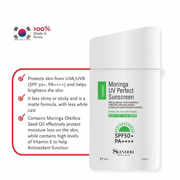 SKINDOM Moringa UV Perfect Sunscreen SPF50+ PA+++