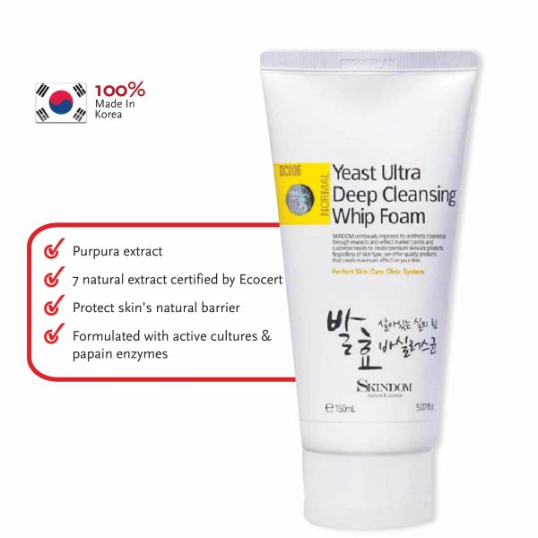 SKINDOM Yeast Ultra Deep Cleansing Whip Foam